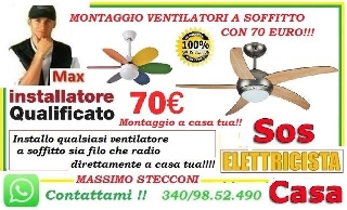 zoom immagine (Ventilatore a soffitto montaggio 70 euro Roma)