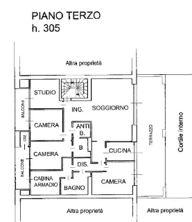 zoom immagine (Appartamento 182 mq, soggiorno, 4 camere, zona Loreto)