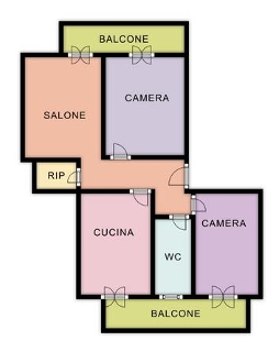 zoom immagine (Appartamento 95 mq, soggiorno, 2 camere, zona Qualiano)