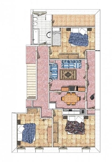 zoom immagine (Appartamento 95 mq, soggiorno, 3 camere, zona Cella)